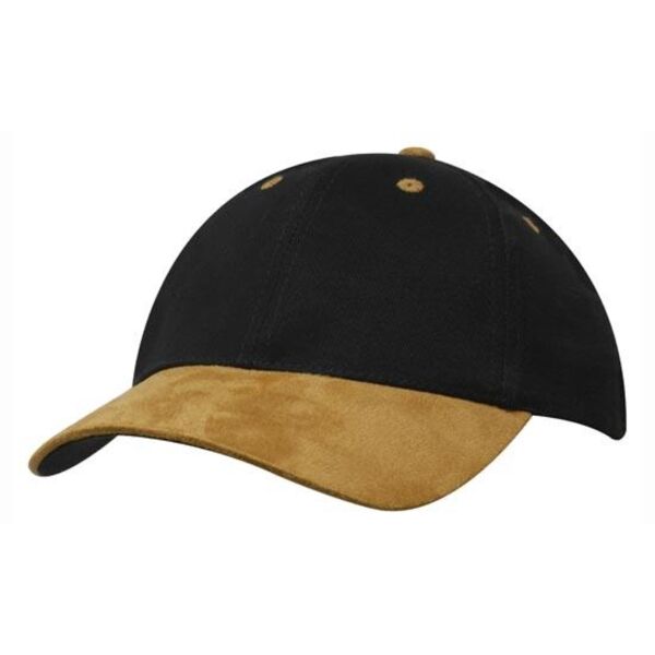 6PNL Regular Brushed Cotton Cap w/- Suede Peak Thumbnail