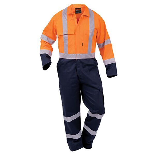 Overall Workzone Day/Night Cotton Zip Orange/Navy Thumbnail