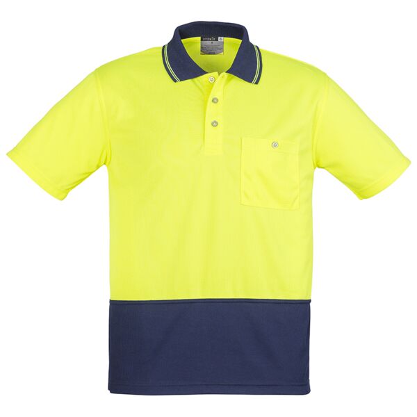 Unisex Hi Vis Basic Spliced Polo - Short Sleeve Thumbnail
