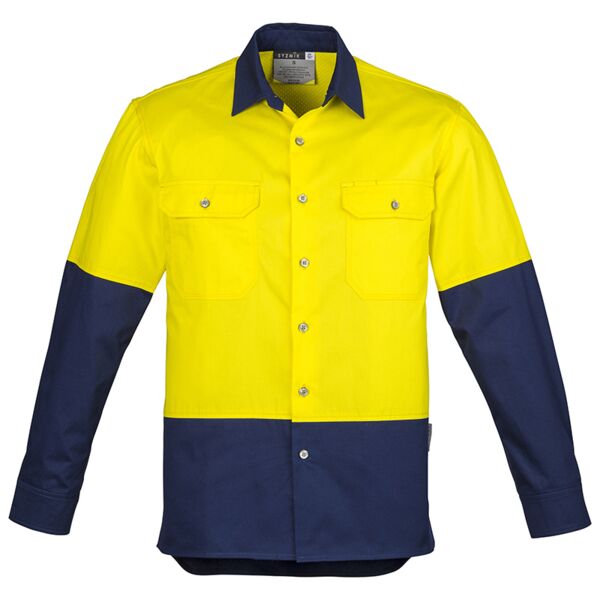 Mens Hi Vis Spliced Industrial Shirt Thumbnail
