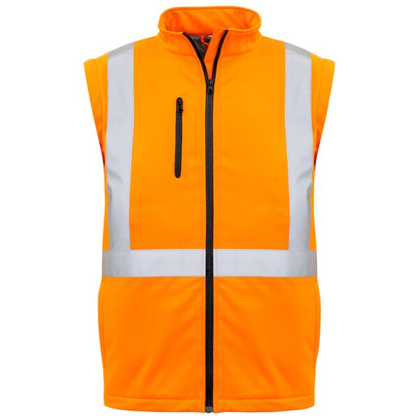 Unisex Hi Vis 2 in 1 X Back Soft Shell  Rain Jacket Thumbnail