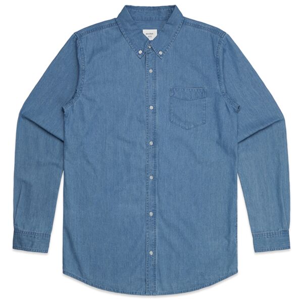 Mens Blue Denim Shirt Thumbnail