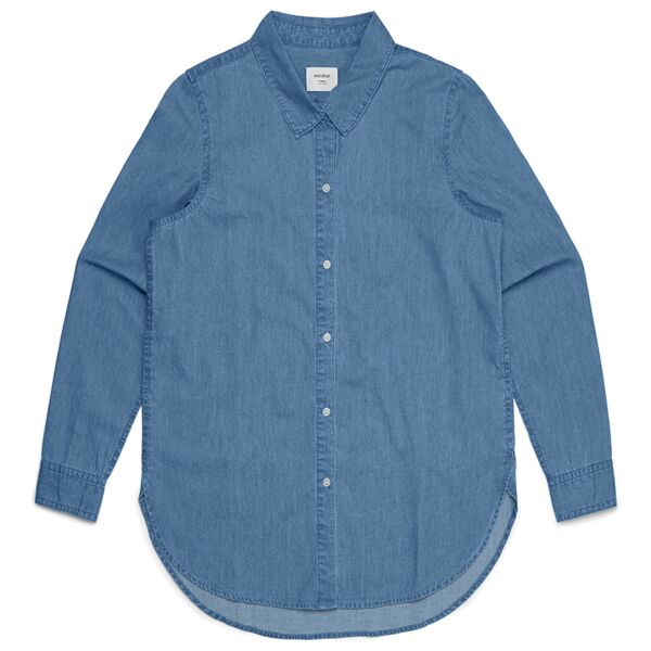 Womens Blue Demin Shirt Thumbnail